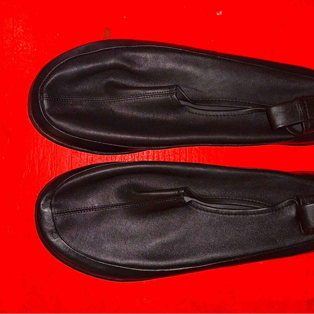 COS Black Minimalist Slip-On Loafers
